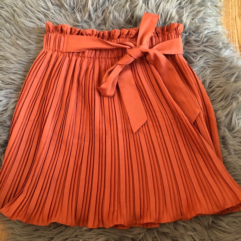 Pleated small rusty skirt